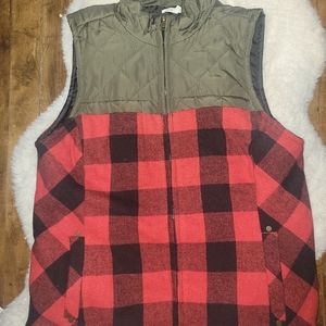 Plaid Vest Size L